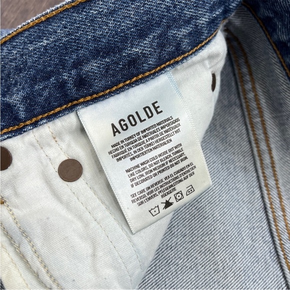 Agolde Parker Vintage Cut-Off Jean Shorts Lowkey - Picture 5 of 6